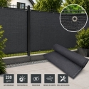 Malla ocultación antracita 1x5 m 230 g/m² 