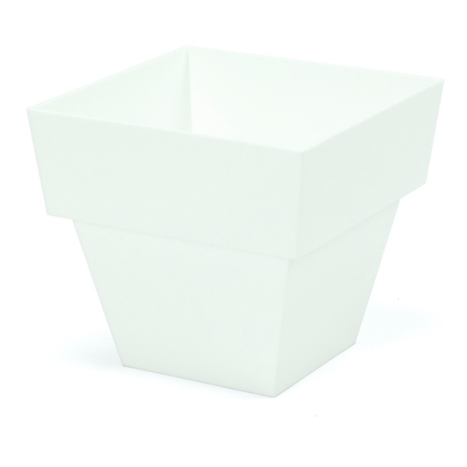 Maceta limited cuadra 18cm blanco - Suinplas