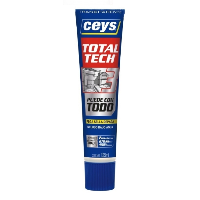 Pegamento sellador total tech translucido tubo 125 ml - S...