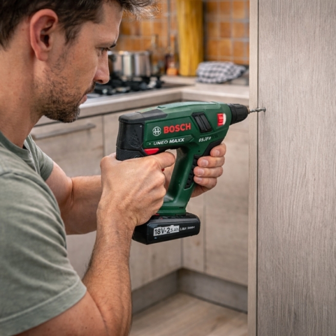 Taladro Bosch Uneo Maxx 18V SDS 3 en 1 con baterías 