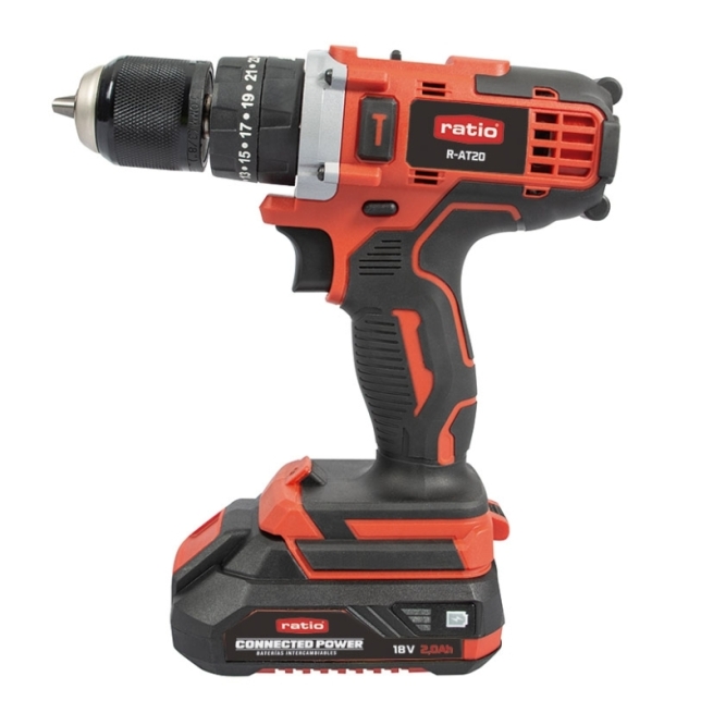 Taladro atornillador percutor RATIO 18V Connected Power 