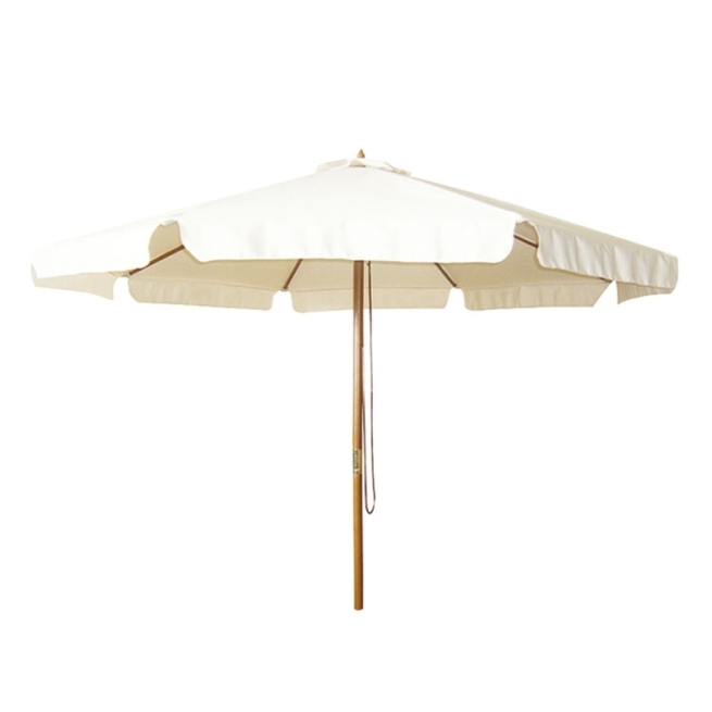 Parasol madera barnizada 3m ø mastil 48 mm color crudo -...