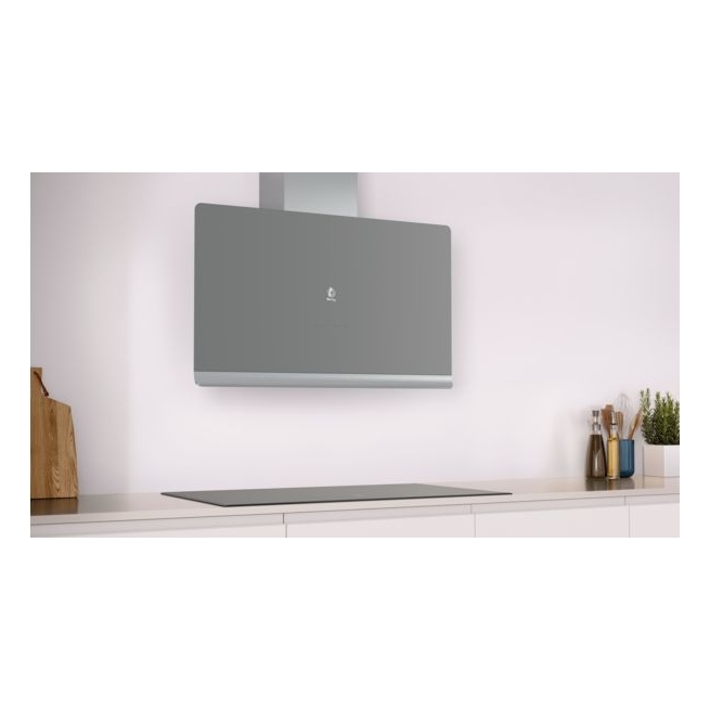 Campana balay pared vertical  90 cm 730 m3/h cristal gris...
