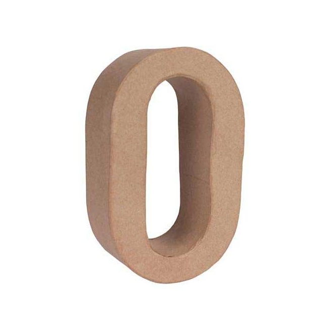 "Numero papel mache 17,5x10x5,5cm ""0""   - Suinplas"