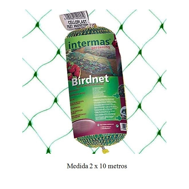 Malla antipajaros 2x10m verde - Suinplas
