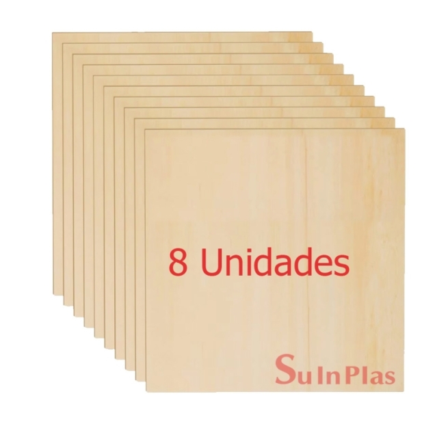 Tablero contrachpado de calabo 200x200x18mm (8ud) corte l...