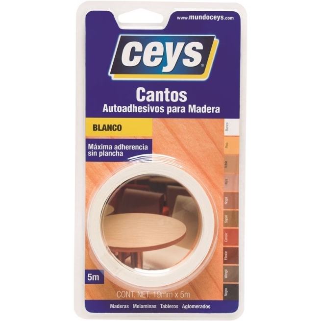 Canto autoadhesivo 5mts blanco ceys - Suinplas