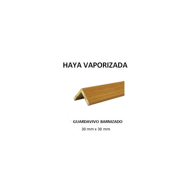 Guardavivo barnizado 3x3 haya vaporizada 2,60 - Suinplas