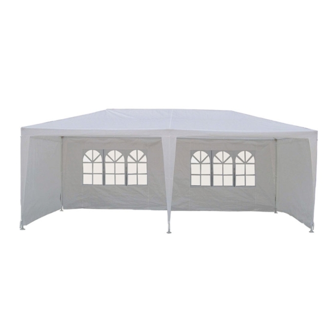 Pergola jardin rafia 6x3x2,70m cerramiento completo - Sui...