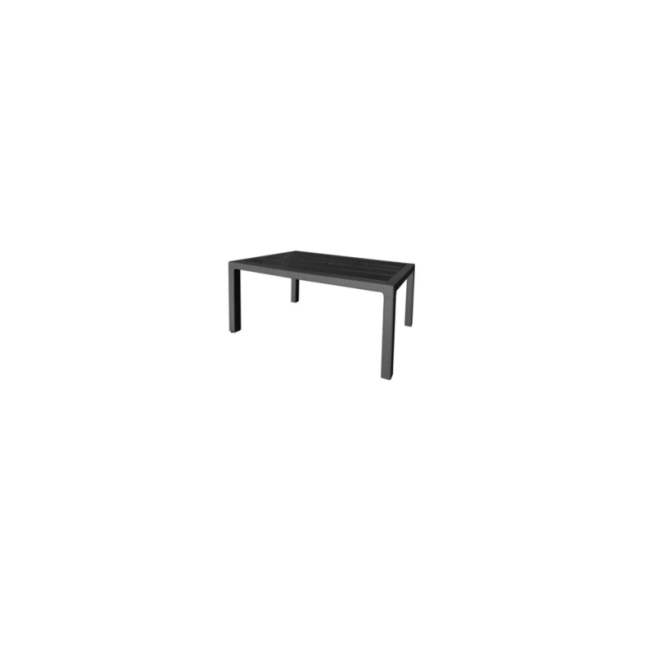 Mesa imitacion ratan resina 150x90xh72 cm antracita - Sui...