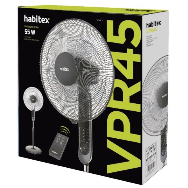 Ventilador de pie habitex vpr-45 - Suinplas