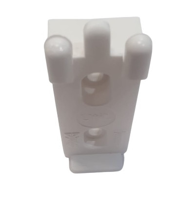 1 par de soportes de pared para radiadores de aluminio - tapa en ABS blanco  y aislantes de plástico - carga máxima 50 kg por fijación - 2 piezas