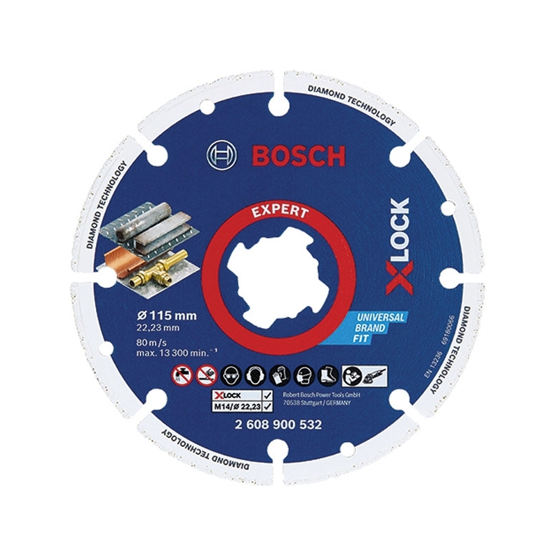 Disco de corte diamante  115mm x-lock  metal - Suinplas
