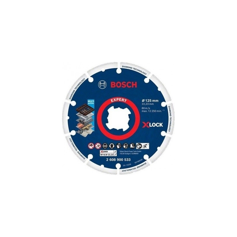 Disco de corte diamante  125mm x-lock  metal - Suinplas