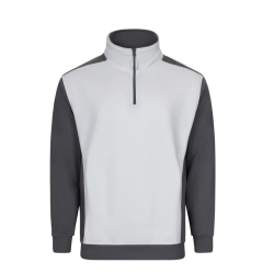 Sudadera bicolor cremallera  blanca/gris  xl - Suinplas
