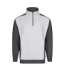 Sudadera bicolor cremallera  blanca/gris  xl - Suinplas