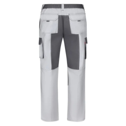 Pantalon bicolor blanco/gris  talla  44 - Suinplas