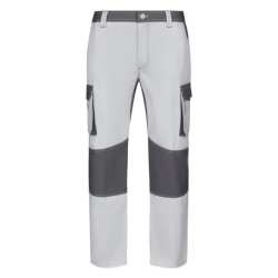 Pantalon bicolor blanco/gris  talla  44 - Suinplas