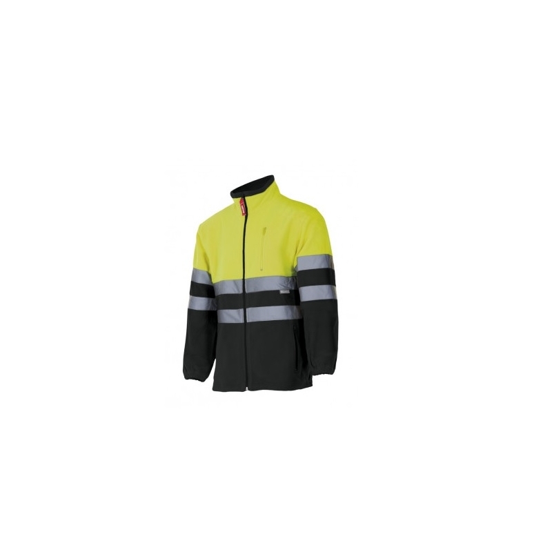 Chaqueta polar bicolor alta visibiliad amarillo/azul - Su...