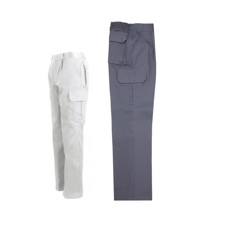 Pantalon multibolsillo 345 gris t-38 - Suinplas