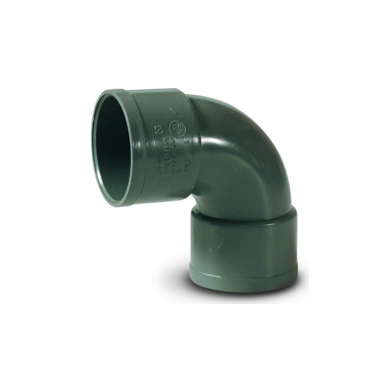 Codo recto hembar-hembra pvc 40mm - Suinplas