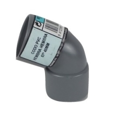 Codo pvc hembra-hembra 67 grados 32 mm - Suinplas