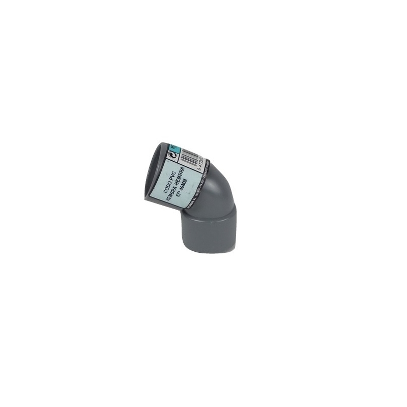 Codo pvc hembra-hembra 67 grados 32 mm - Suinplas