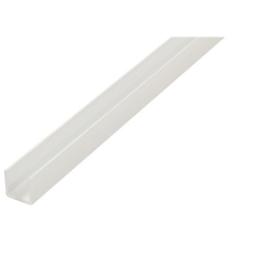 Perfil u  aluminio 10x10mm plata 1,00 m - Suinplas