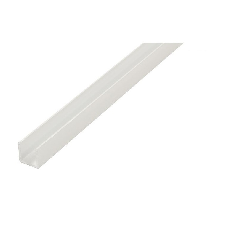 Perfil u  aluminio 10x10mm plata 1,00 m - Suinplas