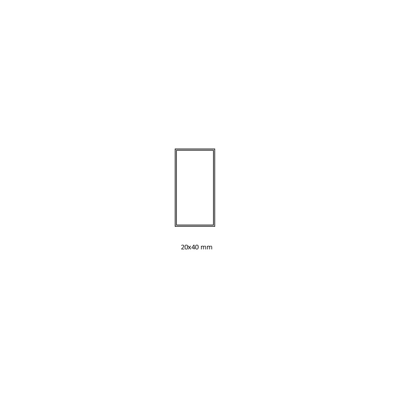 Perfil compensacion mampara cromo de  4x2 cm - Suinplas