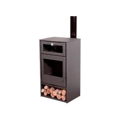 Estufa de leña horno nice titanium eco design - Suinplas