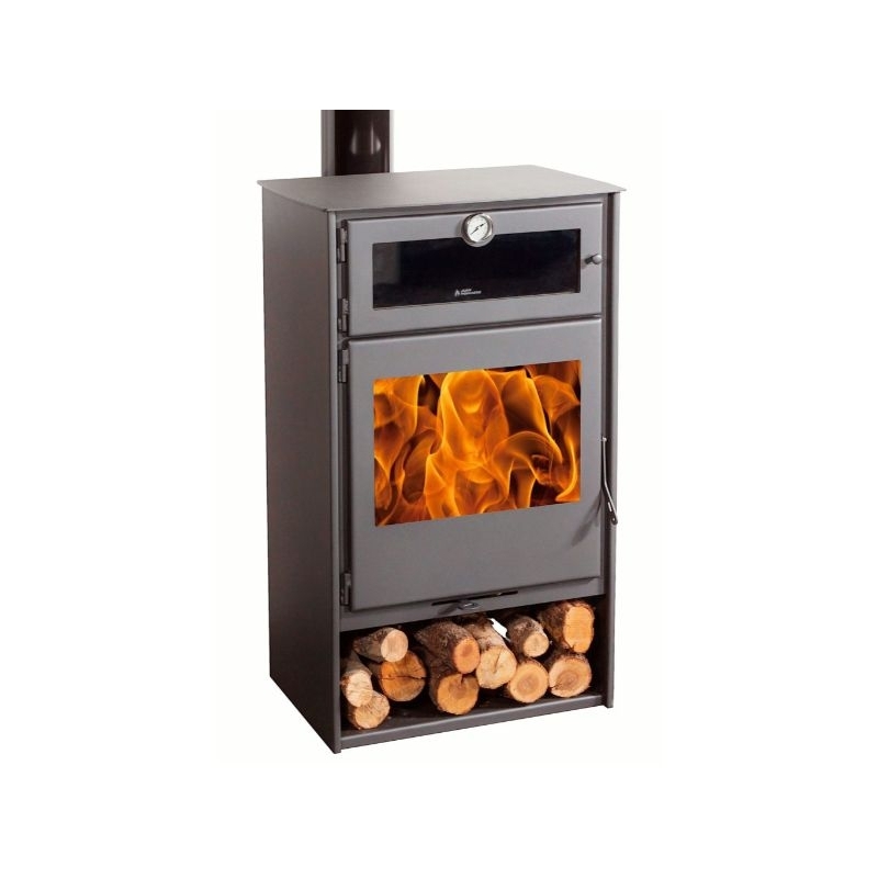 Estufa de leña horno nice titanium eco design - Suinplas