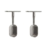 Soporte cerrado cromo largo  barra ovalado 25x15 - Suinplas
