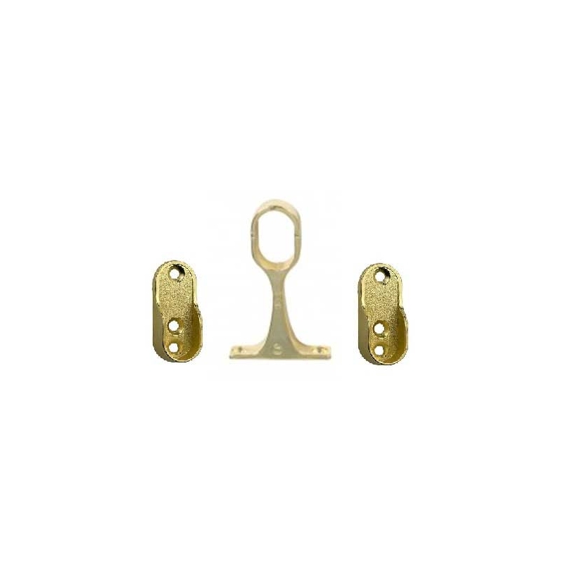 Soporte lateral + centrado laton para barra ovalado - Sui...