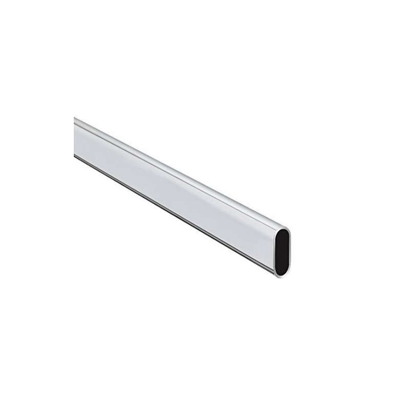 Barra armario ovalada cromo 100 cm 25x15 mm - Suinplas