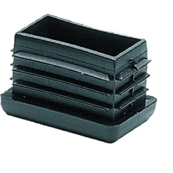 Contera rectangular aleta 15x30mm negro 5ud@ - Suinplas