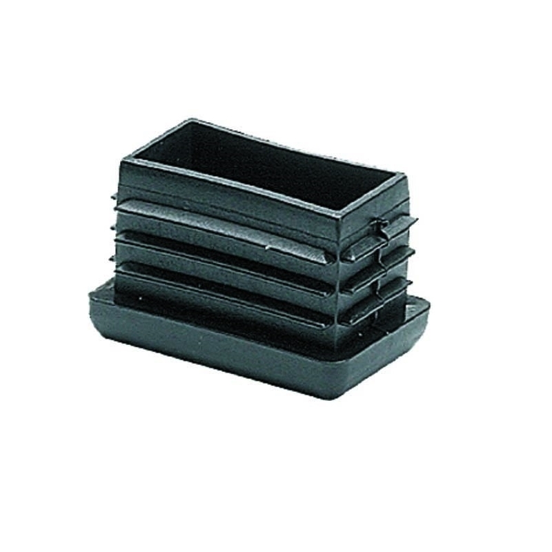 Contera rectangular aleta 15x30mm negro 5ud@ - Suinplas