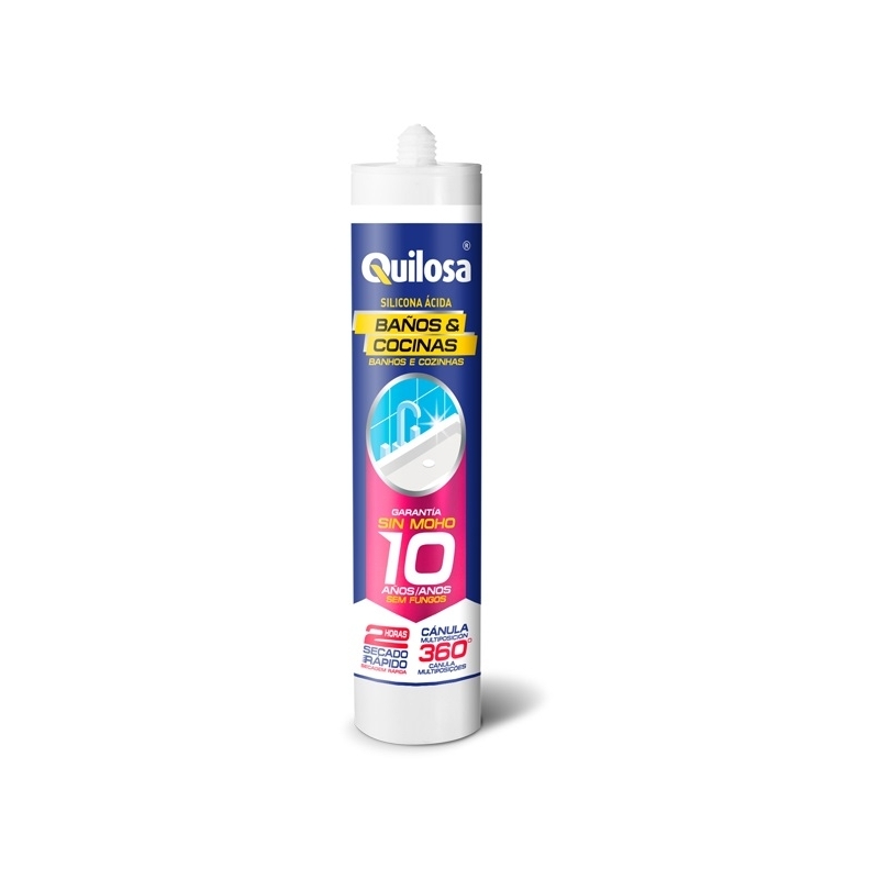 Silicona baños y cocinas 280ml blanco - Suinplas