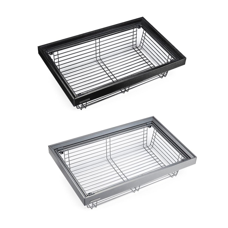 Cesto organizador de armario extrible gris antracita 60 c...