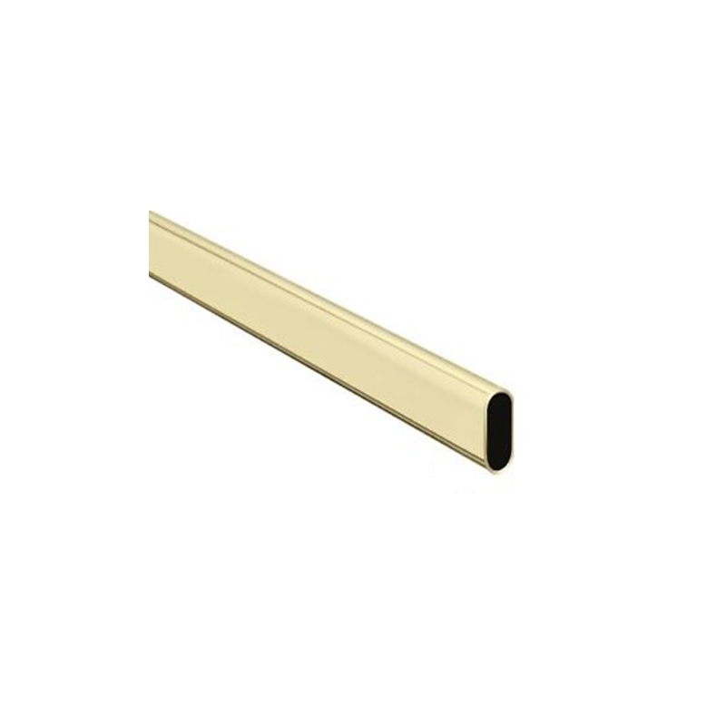 Barra armario ovalada latonada 100 cm 25x15 mm - Suinplas