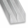 Perfil doble  u de  16x12 de 2,60m aluminio - Suinplas