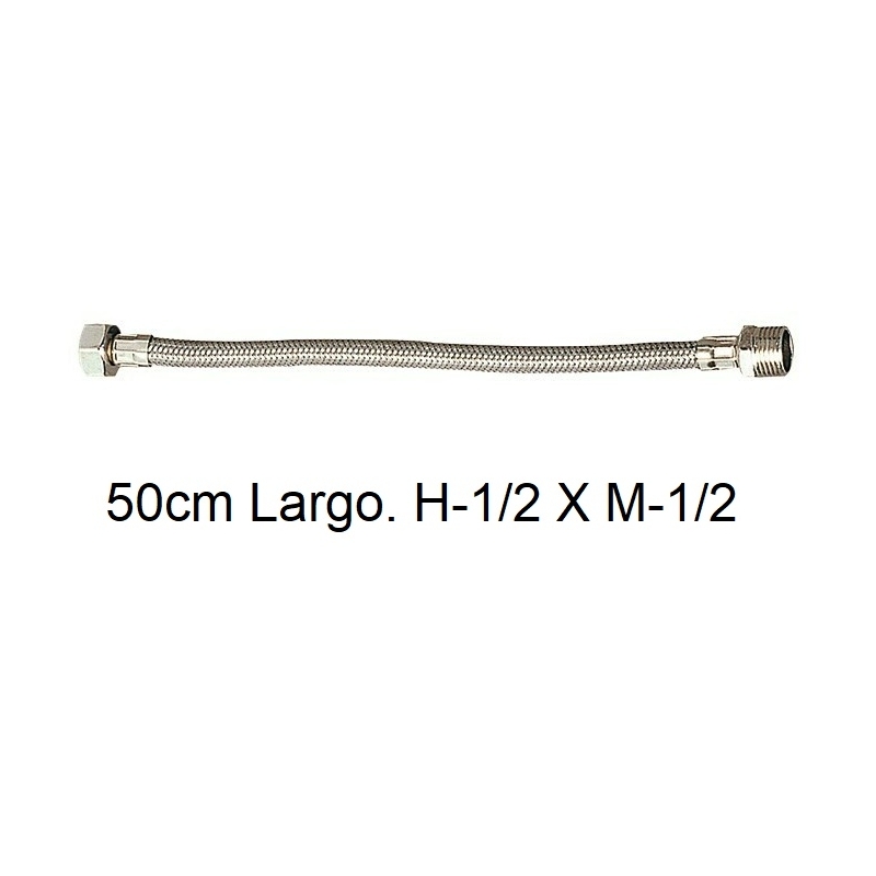 "Latiguillo flexible 13mm 50cm  h 1/2""x m 1/2"" - Suinplas"