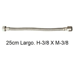 "Latiguillo flexible  13mm 25cm  h 3/8"" x m 3/8"" - Suinplas"