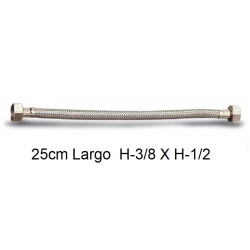 "Latiguillo flexible  13mm 25cm  h3/8"" x h 1/2"" - Suinplas"
