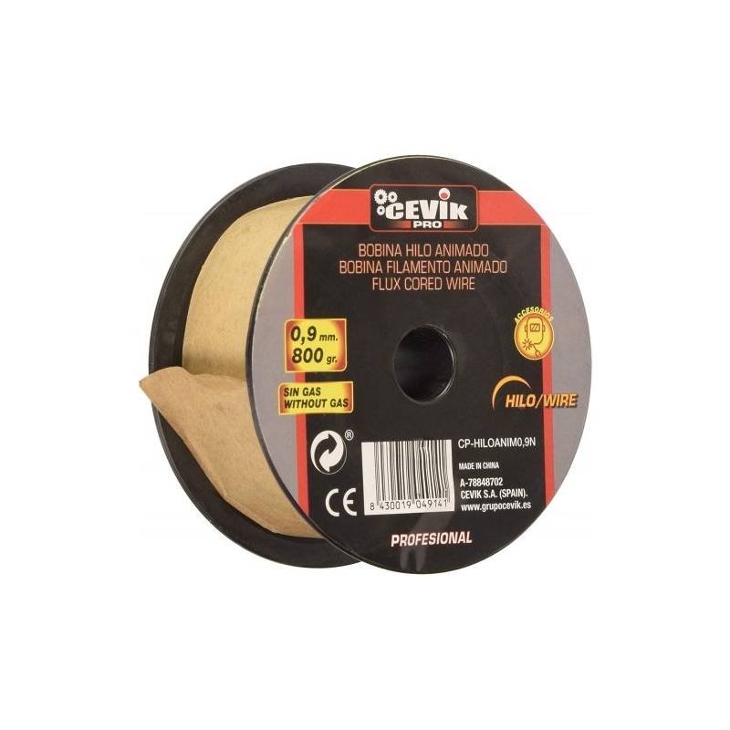 Hilo de soldadura  bobina  animado  0,9 mm. 800 gr. - Sui...