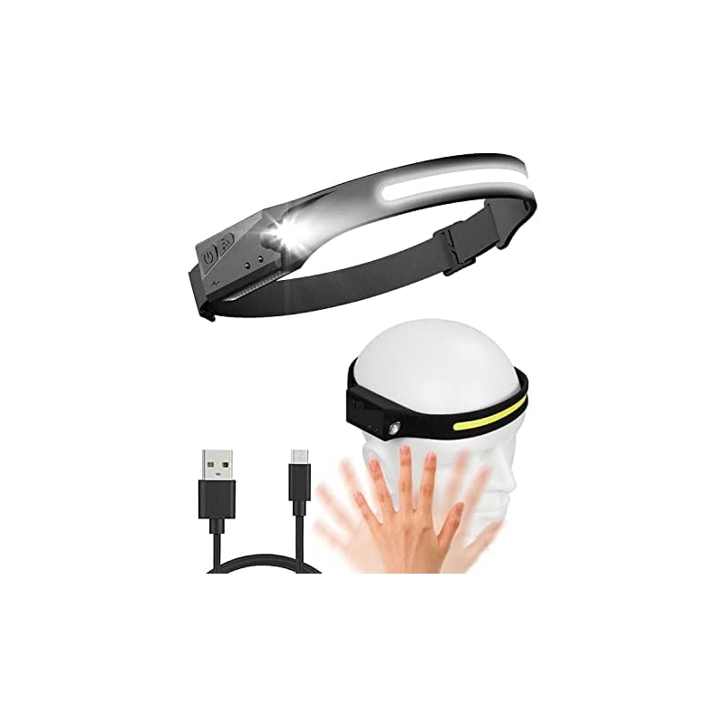 Linterna frontal cableza recargable  300lumens - Suinplas