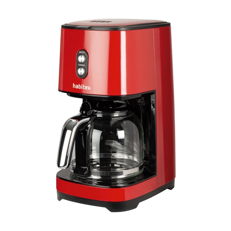 Cafetera de goteo roja  1,5l habitex - Suinplas