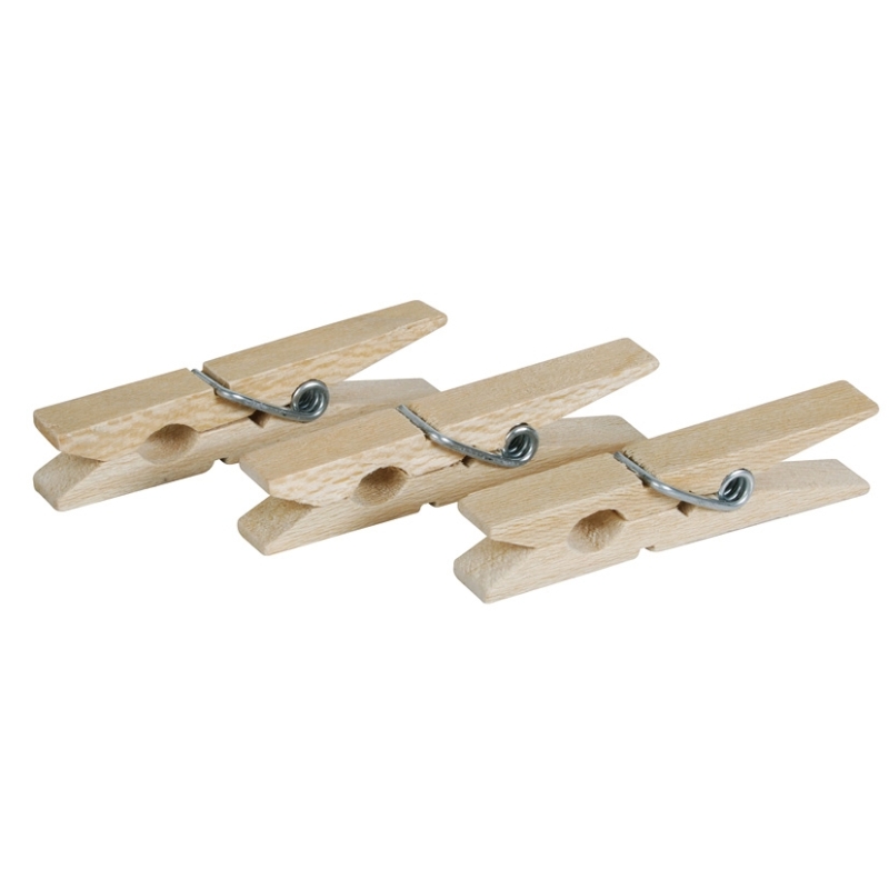 Pinzas ropa de madera  24ud - Suinplas