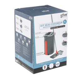 Cubo + mopa  escurrefacil  2 cubetas gris - Suinplas