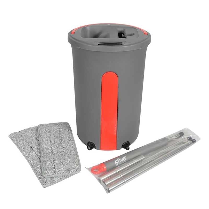 Cubo + mopa  escurrefacil  2 cubetas gris - Suinplas